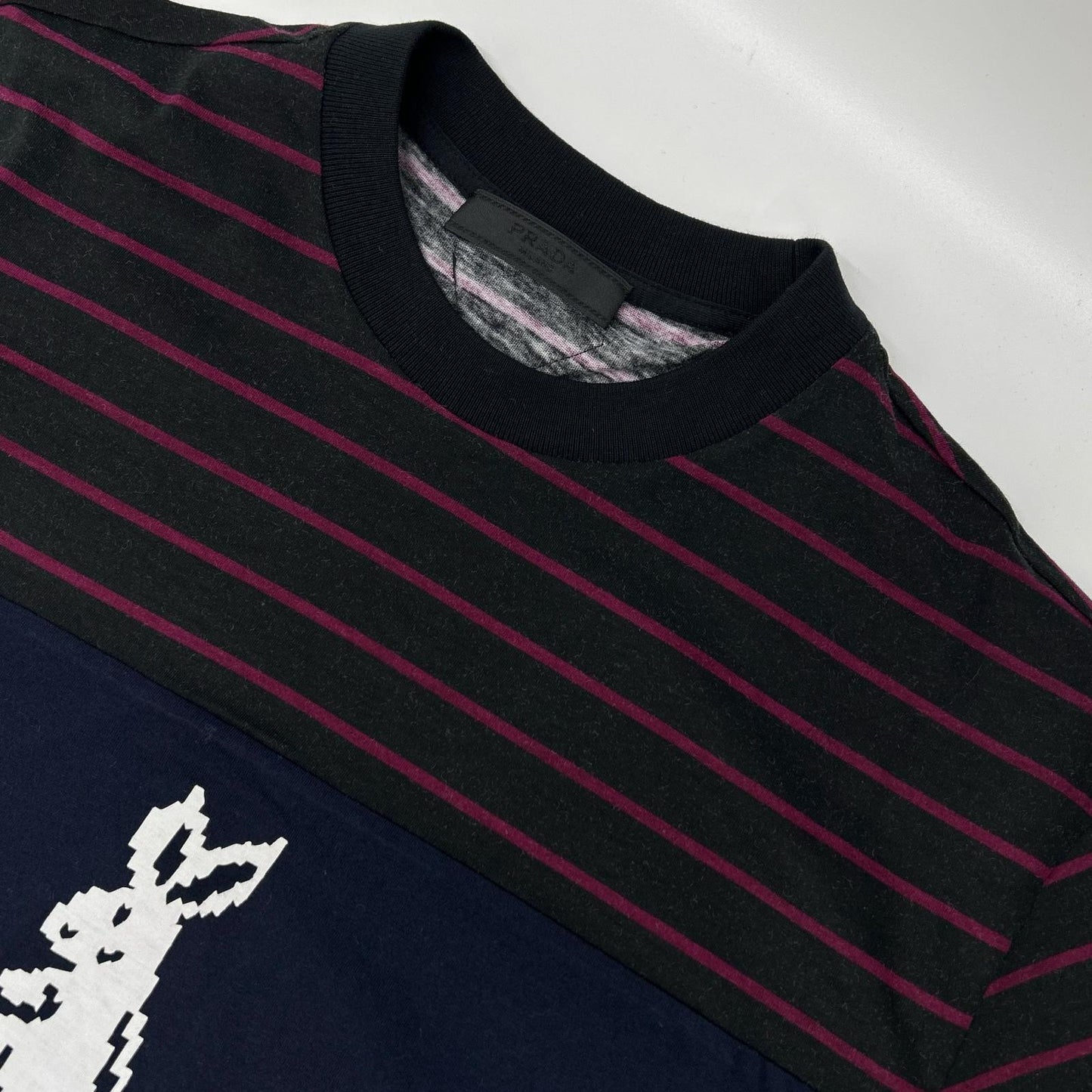 PRADA プラダ UJN330 バニーデジタルプリント トライアングルロゴ クルーネックTシャツ トップス