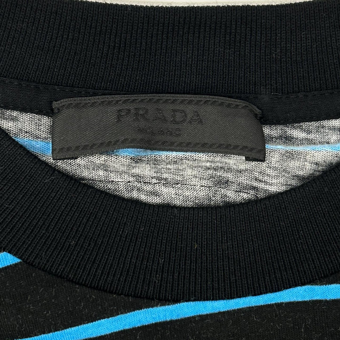 PRADA プラダ UJN330 レーシングデジタルプリント トライアングルロゴ クルーネックTシャツ トップス