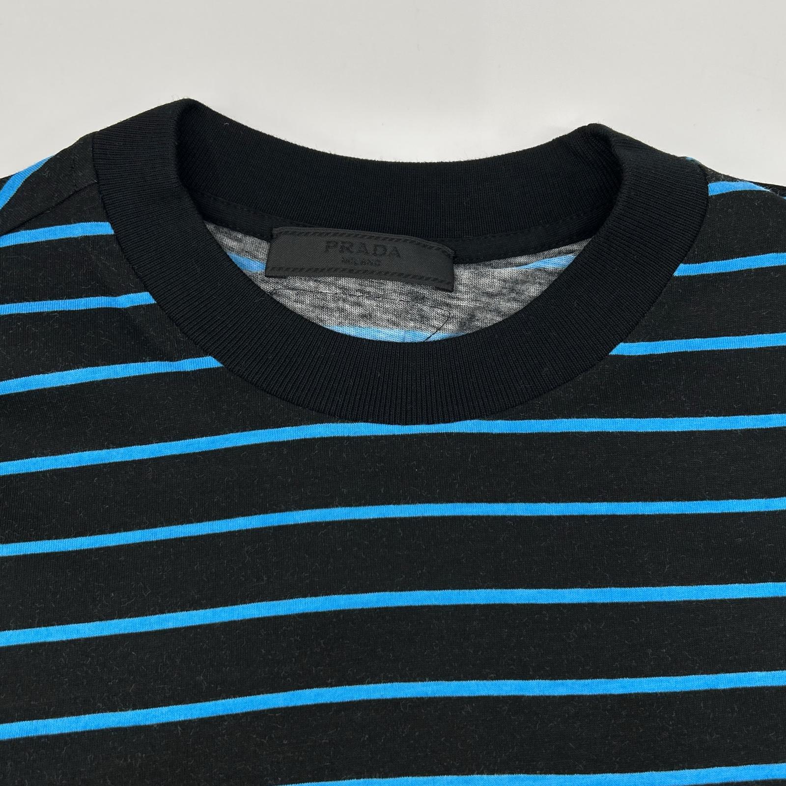 PRADA プラダ UJN330 レーシングデジタルプリント トライアングルロゴ クルーネックTシャツ トップス