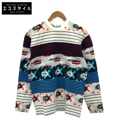PRADA プラダ UJL935 Mixed-Material Multicolor Triangle Logo Cutsew Tops