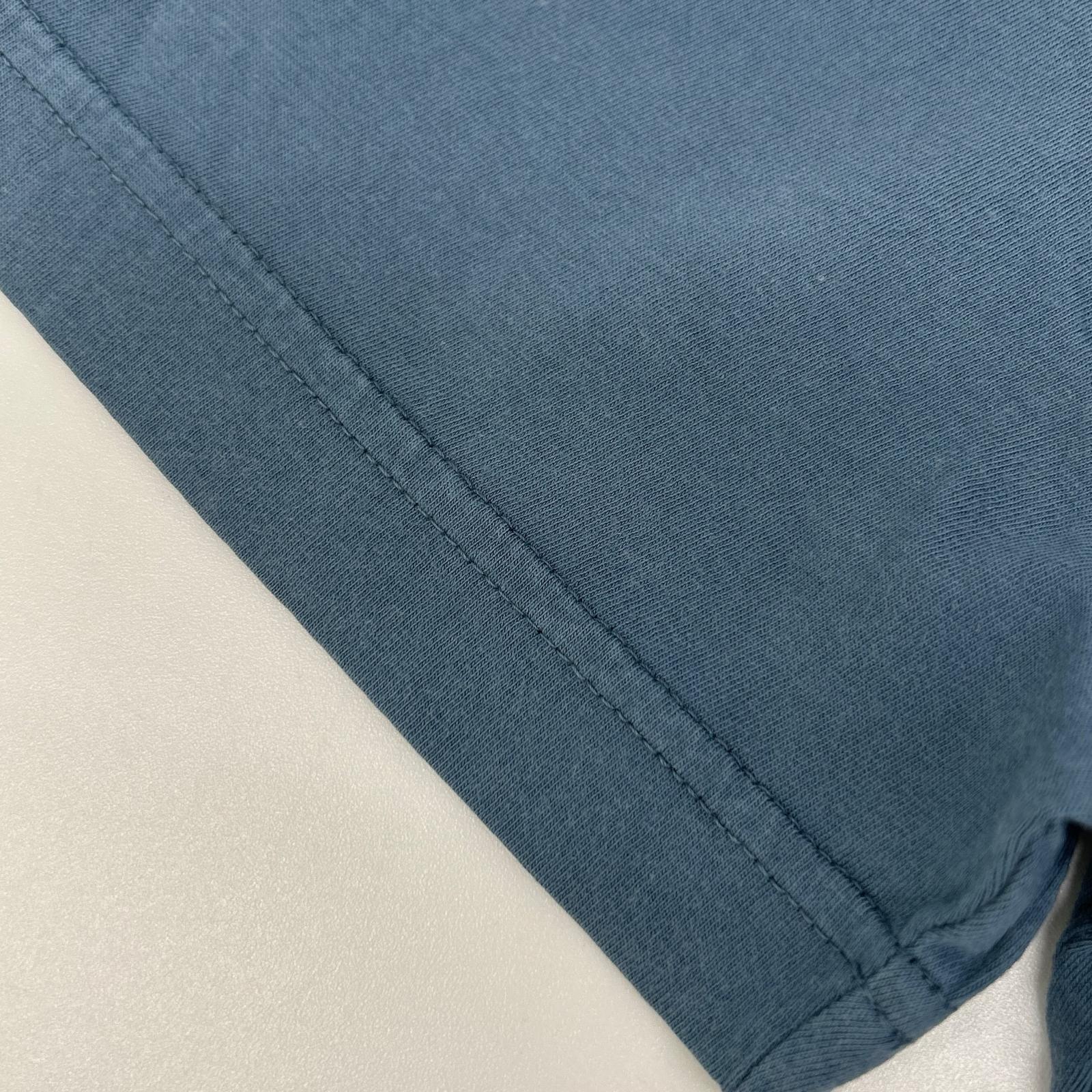 PRADA プラダ UJM572 ブルー トライアングルロゴ クルーネックTシャツ トップス