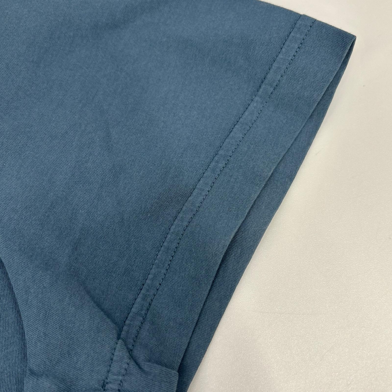 PRADA プラダ UJM572 ブルー トライアングルロゴ クルーネックTシャツ トップス