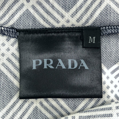 PRADA プラダ UJM730 格子デザイン トライアングルロゴ ポロシャツ トップス