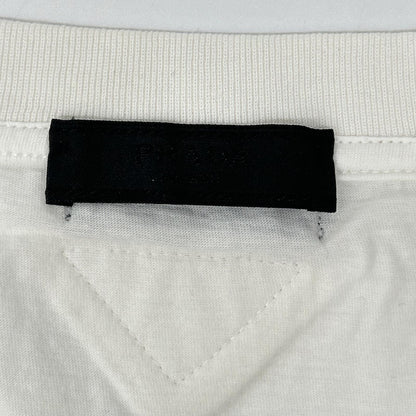 PRADA プラダ UJM492 ホワイト 総柄 トライアングルロゴ VネックTシャツ トップス
