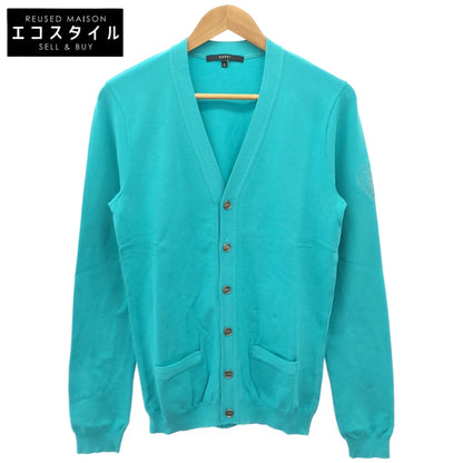 GUCCI グッチ 216268 ブルー クレストロゴ コットンニットカーディガン トップス
