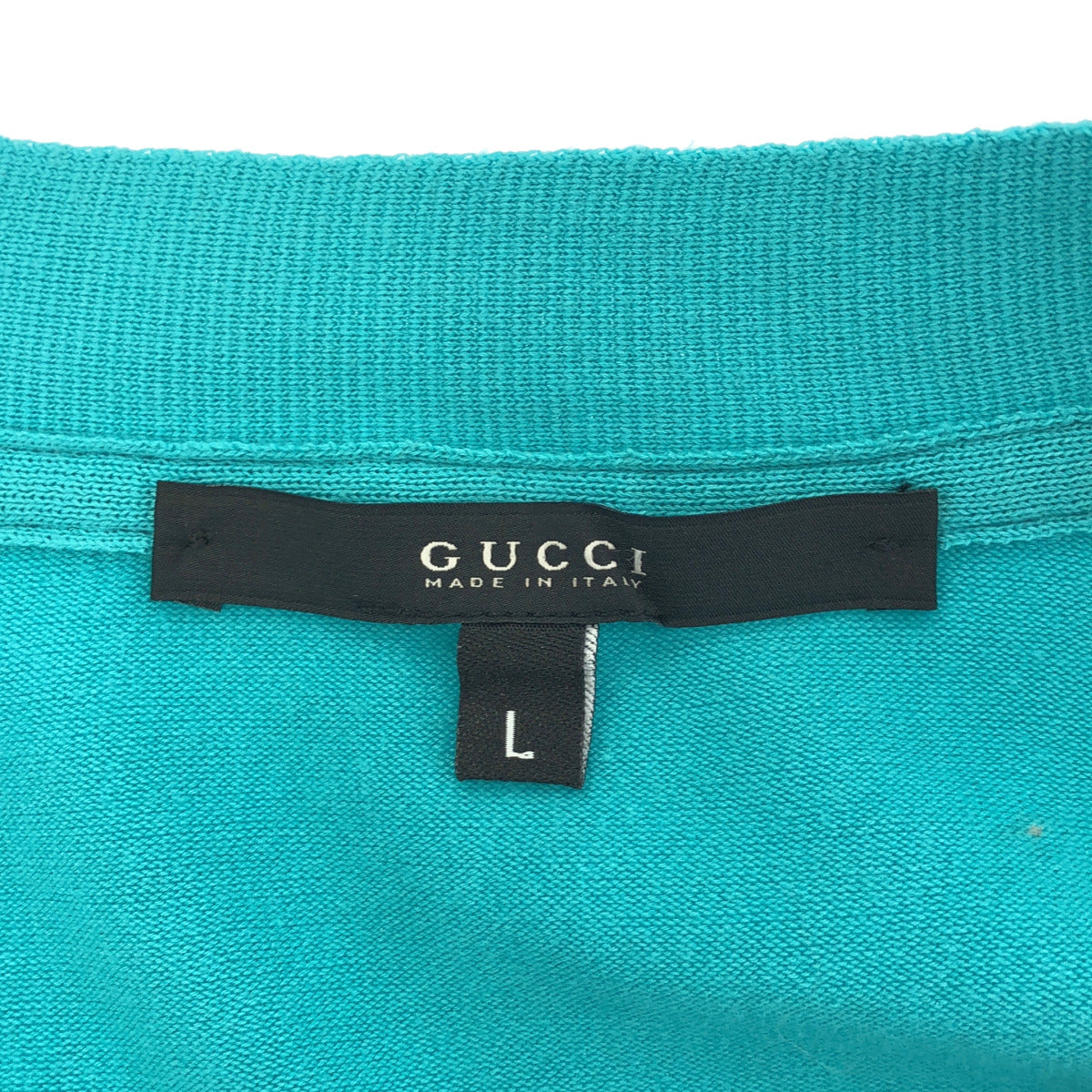GUCCI グッチ 216268 ブルー クレストロゴ コットンニットカーディガン トップス