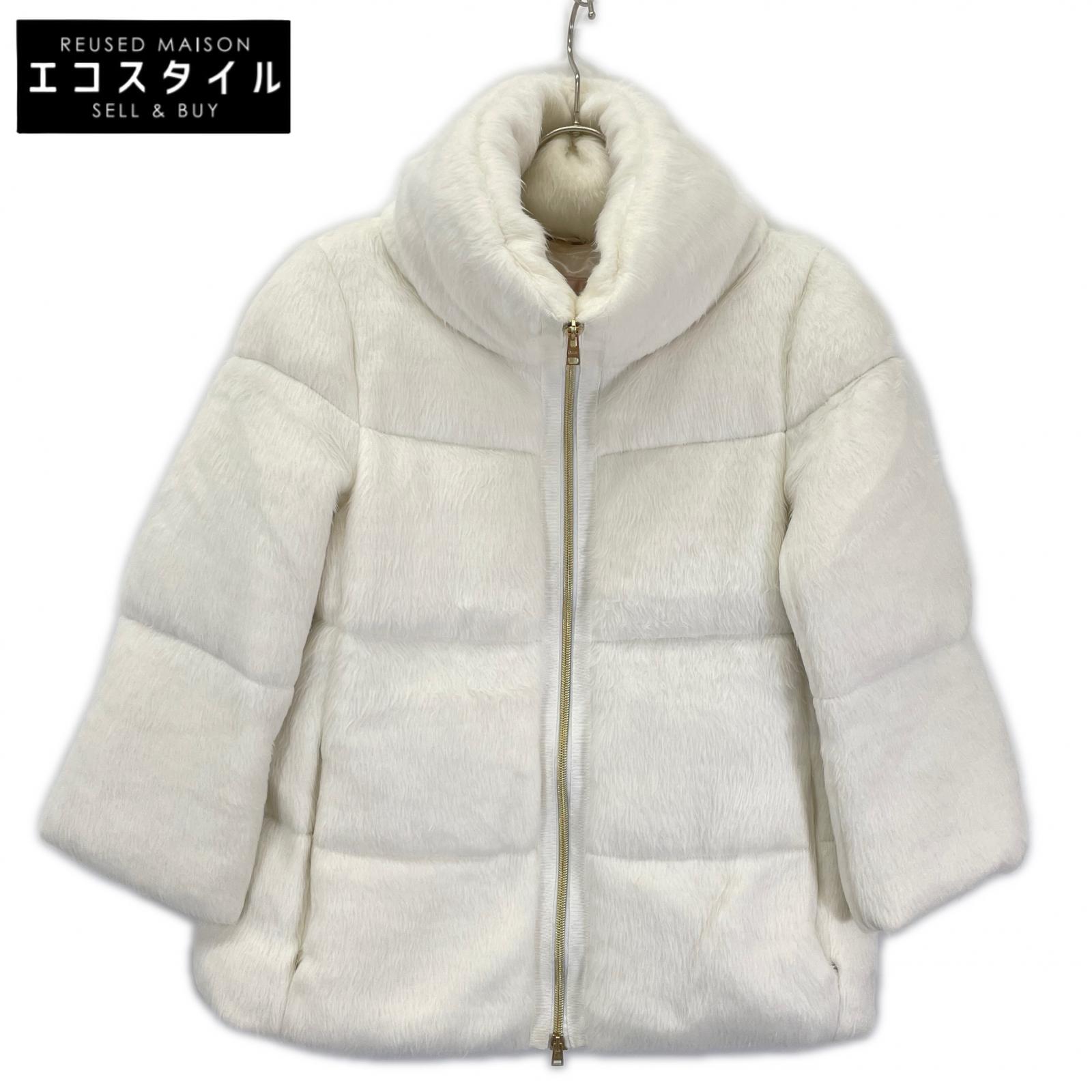 HERNO ヘルノ PI067DR ホワイト Resort エコファー ダウンジャケット ジャケット