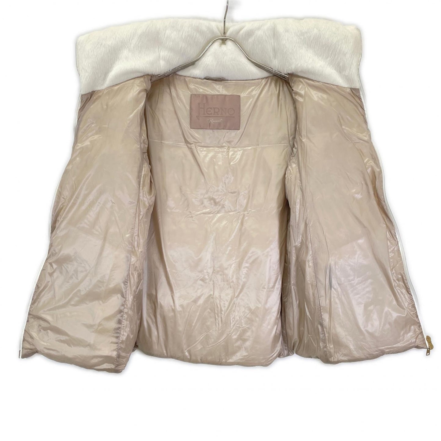 HERNO ヘルノ PI067DR ホワイト Resort エコファー ダウンジャケット ジャケット