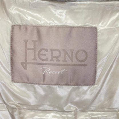 HERNO ヘルノ PI067DR ホワイト Resort エコファー ダウンジャケット ジャケット