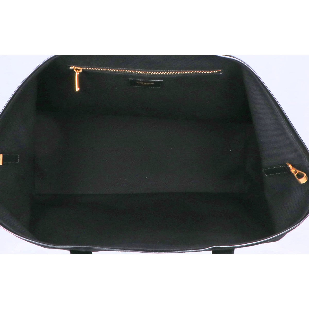 SAINT LAURENT PARIS サンローランパリ 新品同様 780096 24年製 リヴ・ゴーシュ カバ ロゴ刺繍 キャンバス トートバッグ
