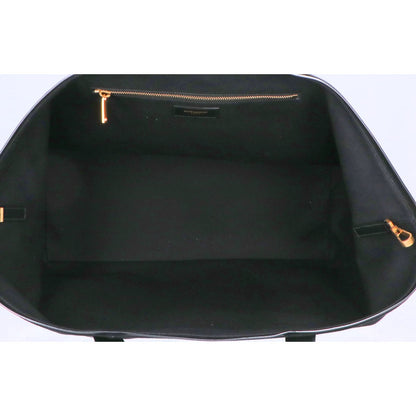 SAINT LAURENT PARIS サンローランパリ 新品同様 780096 24年製 リヴ・ゴーシュ カバ ロゴ刺繍 キャンバス トートバッグ
