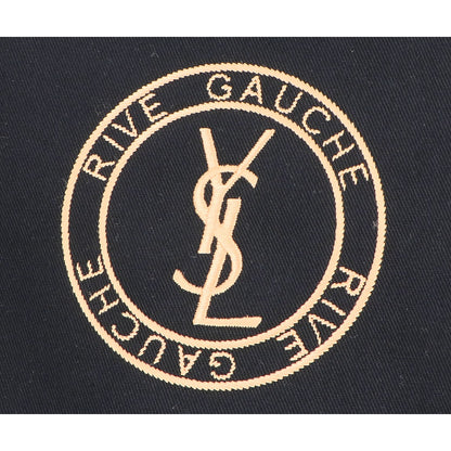 SAINT LAURENT PARIS サンローランパリ 新品同様 780096 24年製 リヴ・ゴーシュ カバ ロゴ刺繍 キャンバス トートバッグ