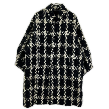 COMMEdesGARCONS コムデギャルソン 80s GC-050220 ブラック ハウンドトゥース ウール オーバーコート コート