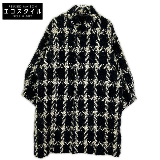 COMMEdesGARCONS コムデギャルソン 80s GC-050220 ブラック ハウンドトゥース ウール オーバーコート コート