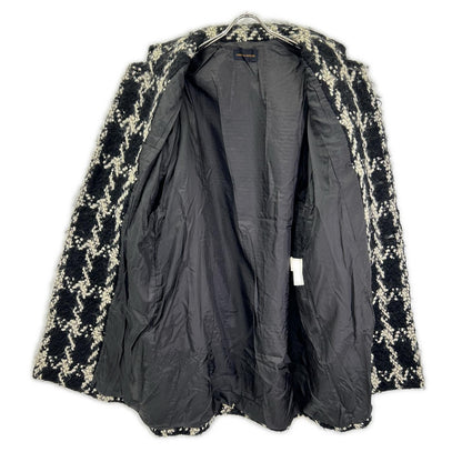 COMMEdesGARCONS コムデギャルソン 80s GC-050220 ブラック ハウンドトゥース ウール オーバーコート コート
