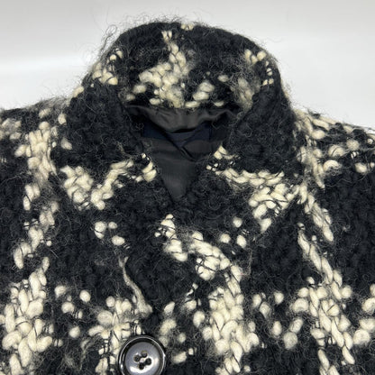 COMMEdesGARCONS コムデギャルソン 80s GC-050220 ブラック ハウンドトゥース ウール オーバーコート コート