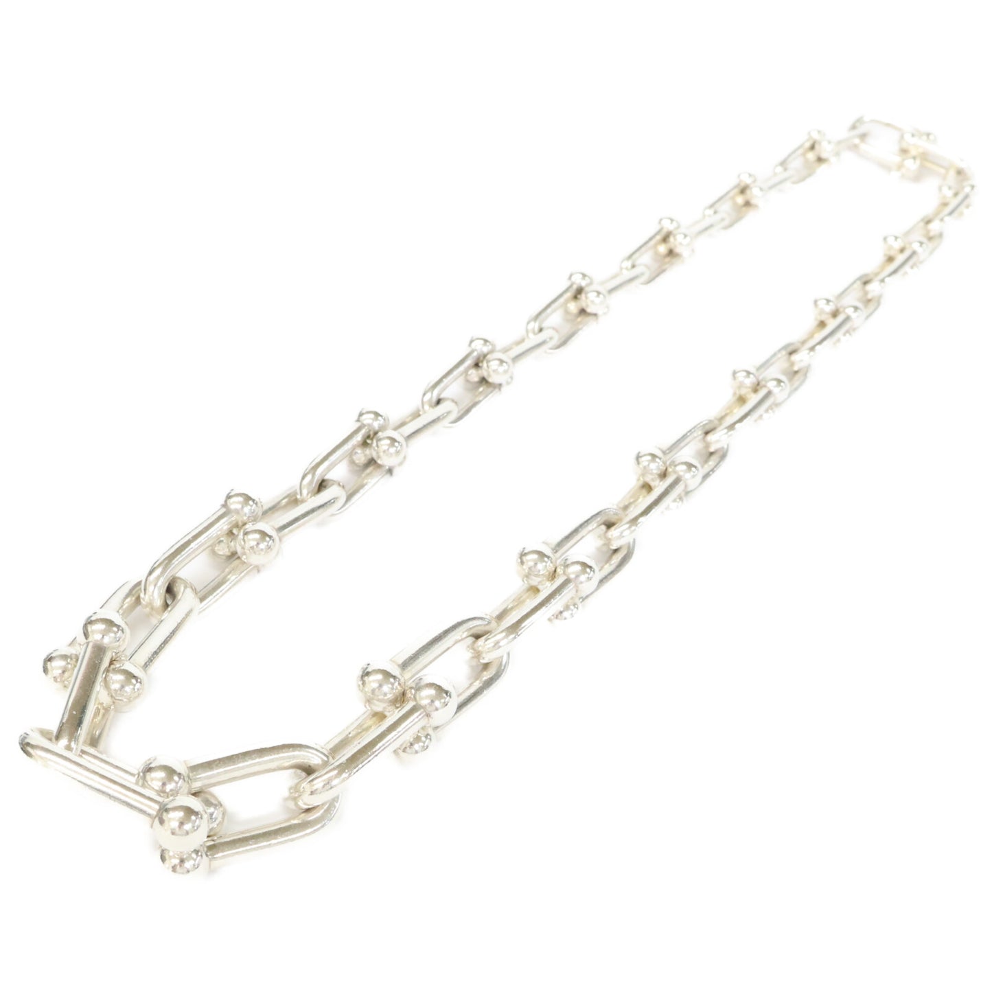 TIFFANY&Co. ティファニー AG925 96.8g ハードウェア グラジュエイテッド リンク ネックレス ネックレス