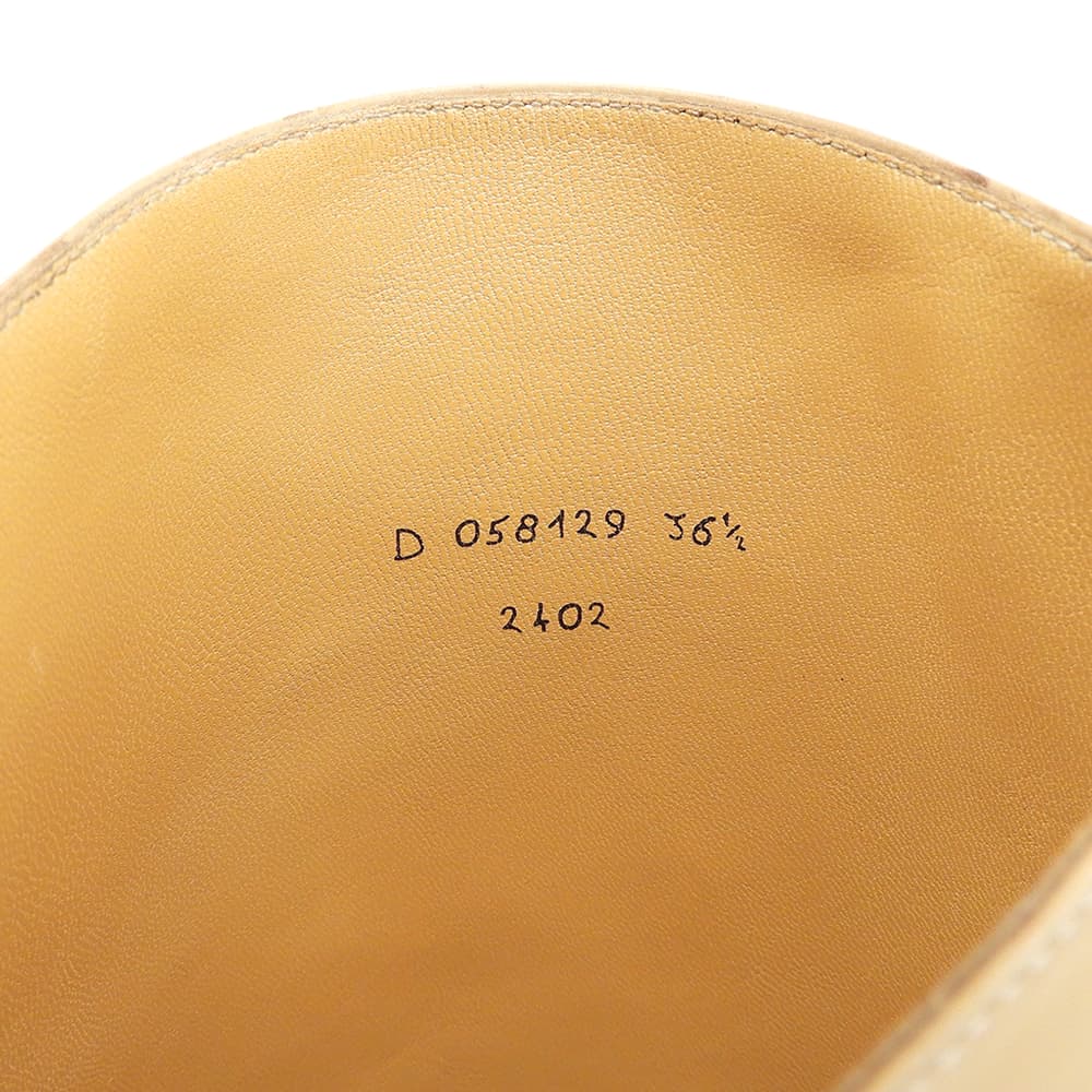 TANINO CRISCI タニノクリスチー シングルストラップベルト ロングブーツ シューズ レディース ベージュ 36 1/2 シューズ