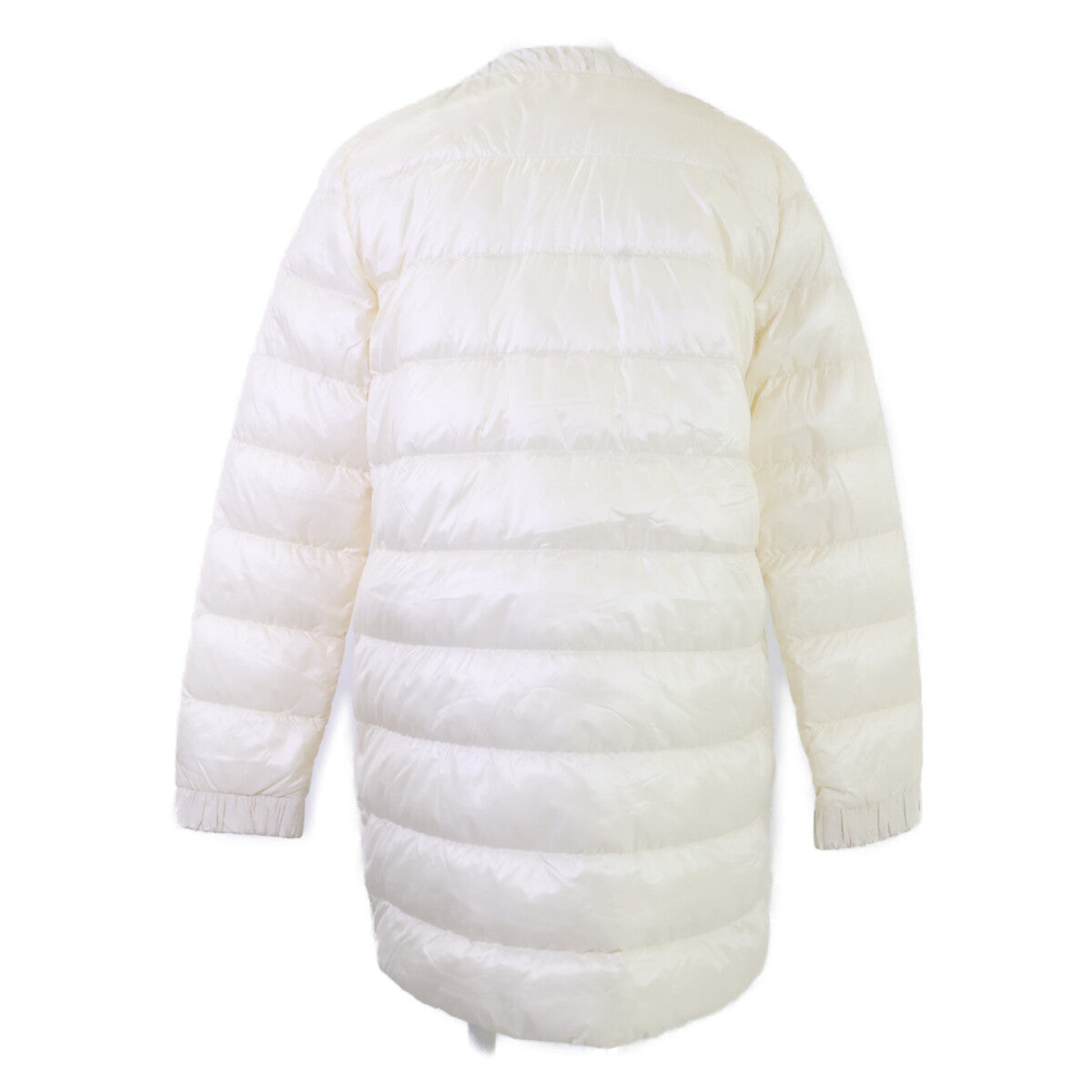 MONCLER モンクレール VEULETTES ツイード切替 ノーカラーダウン コート