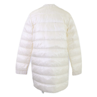 MONCLER モンクレール VEULETTES ツイード切替 ノーカラーダウン コート