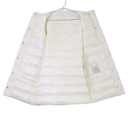 MONCLER モンクレール VEULETTES ツイード切替 ノーカラーダウン コート