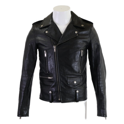SAINT LAURENT PARIS サンローランパリ 【美品/国内正規】560912 Y5RD2 カーフスキン モーターサイクルジャケット/ダブルライダースジャケット ジャケット