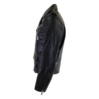 SAINT LAURENT PARIS サンローランパリ 【美品/国内正規】560912 Y5RD2 カーフスキン モーターサイクルジャケット/ダブルライダースジャケット ジャケット