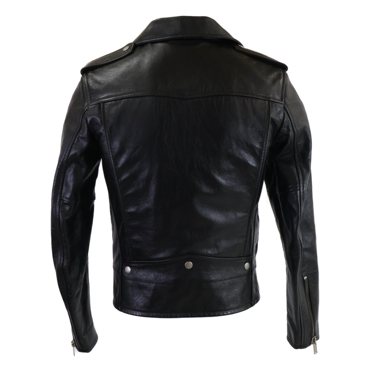 SAINT LAURENT PARIS サンローランパリ 【美品/国内正規】560912 Y5RD2 カーフスキン モーターサイクルジャケット/ダブルライダースジャケット ジャケット
