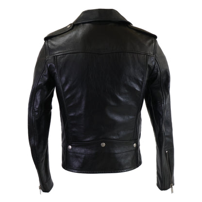 SAINT LAURENT PARIS サンローランパリ 【美品/国内正規】560912 Y5RD2 カーフスキン モーターサイクルジャケット/ダブルライダースジャケット ジャケット