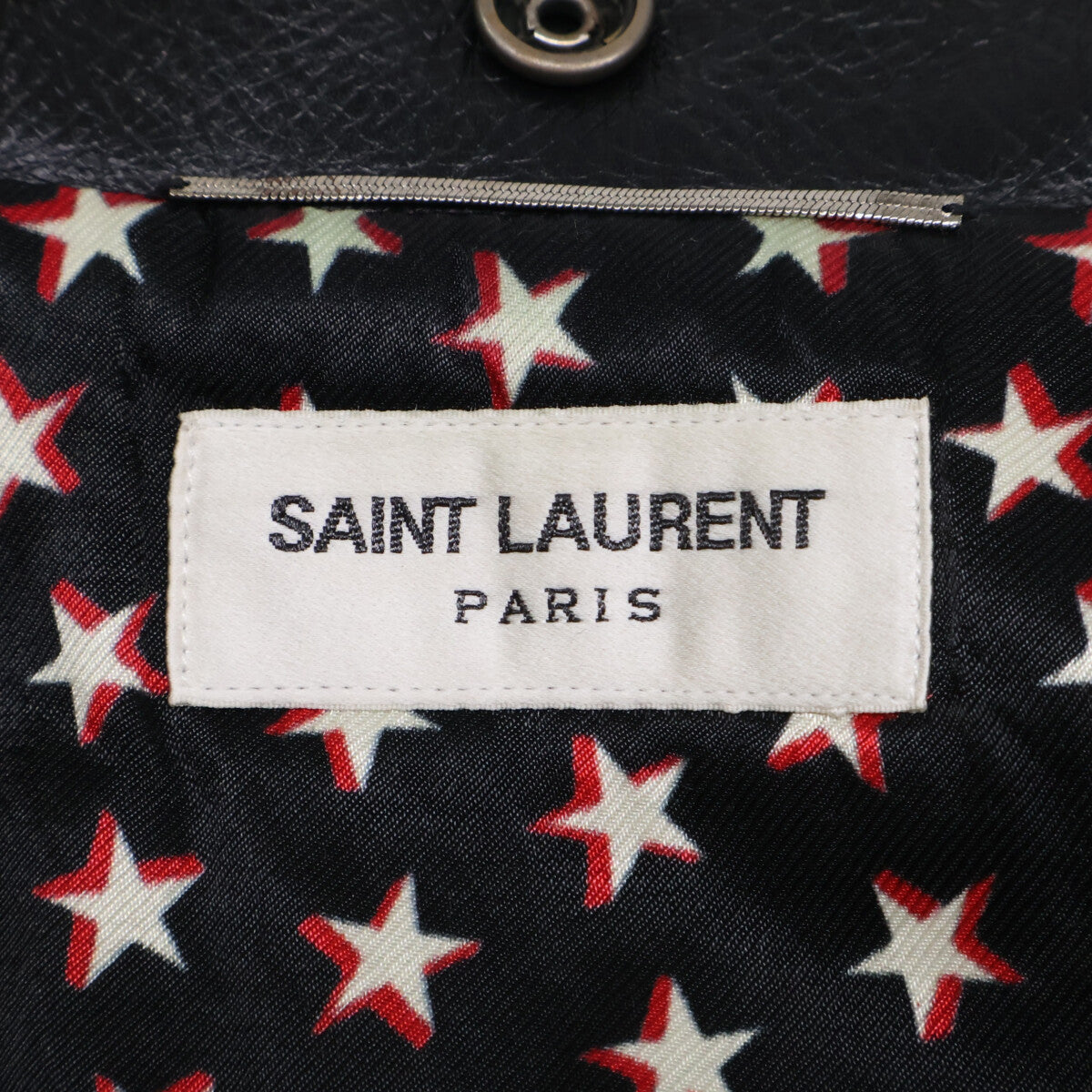 SAINT LAURENT PARIS サンローランパリ 【美品/国内正規】560912 Y5RD2 カーフスキン モーターサイクルジャケット/ダブルライダースジャケット ジャケット