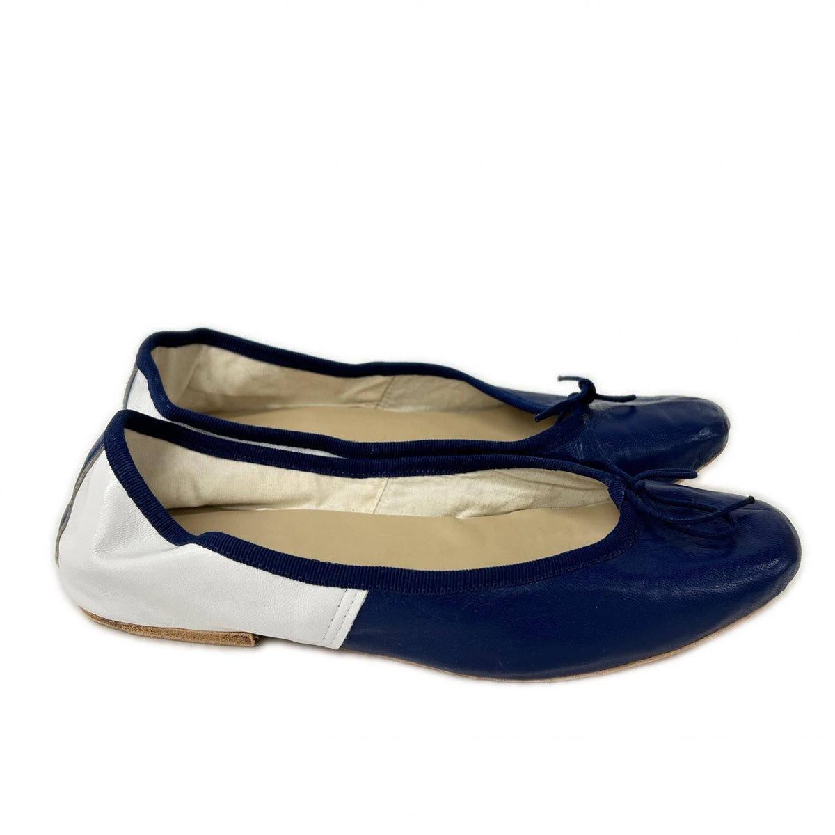 PORSELLI Porselli [Like new] two-tone leather ballet shoes shoes