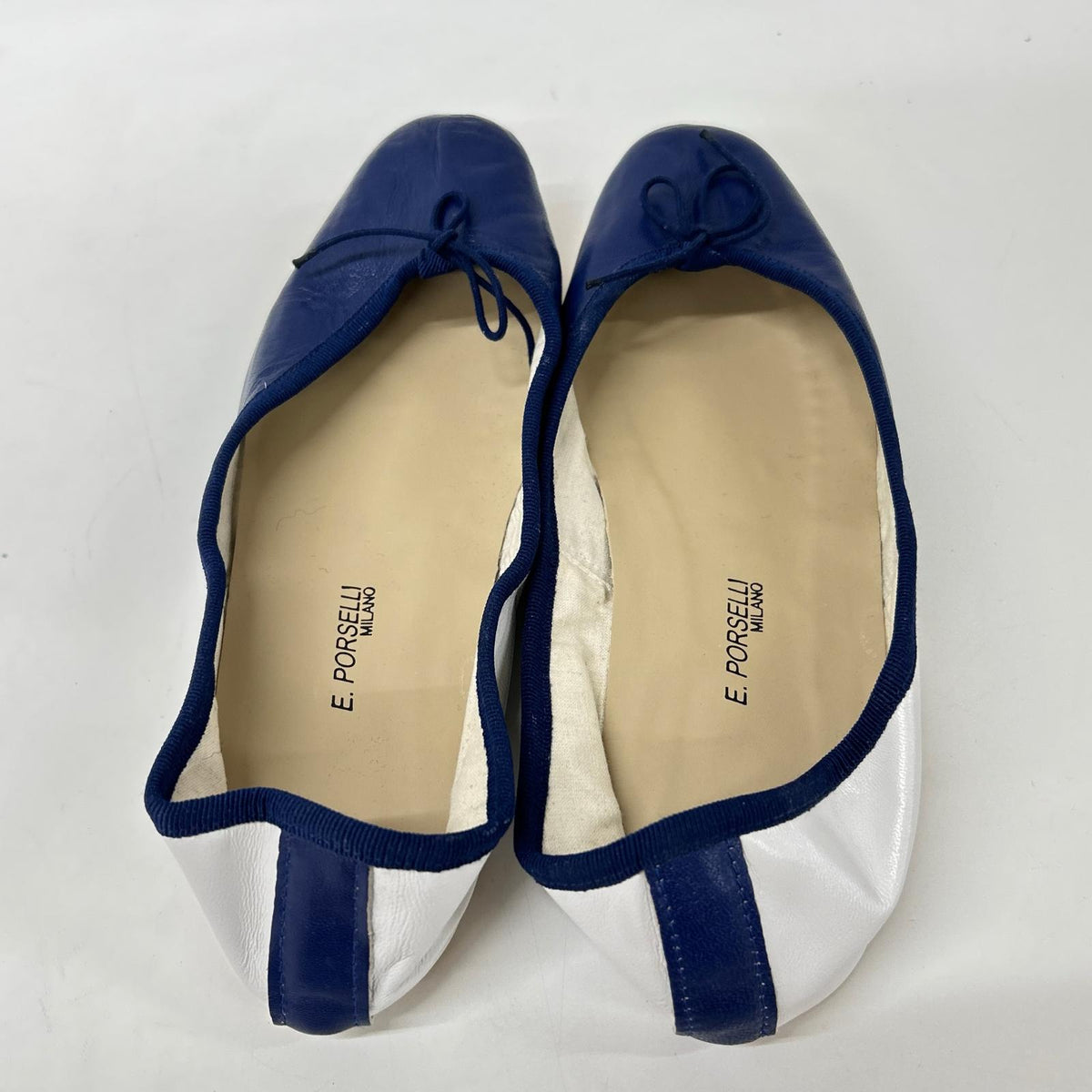 PORSELLI Porselli [Like new] two-tone leather ballet shoes shoes