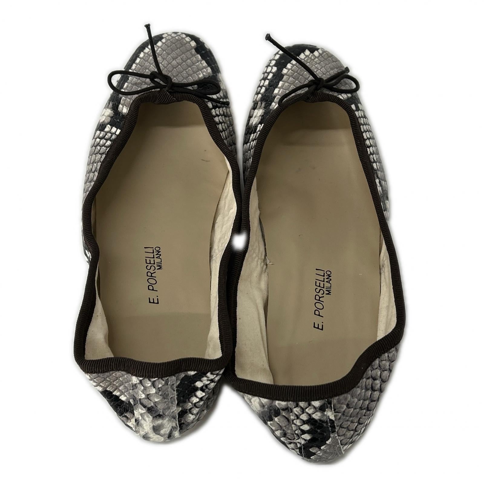 PORSELLI ポルセリ 【新品同様】パイソンレザー バレエシューズ シューズ