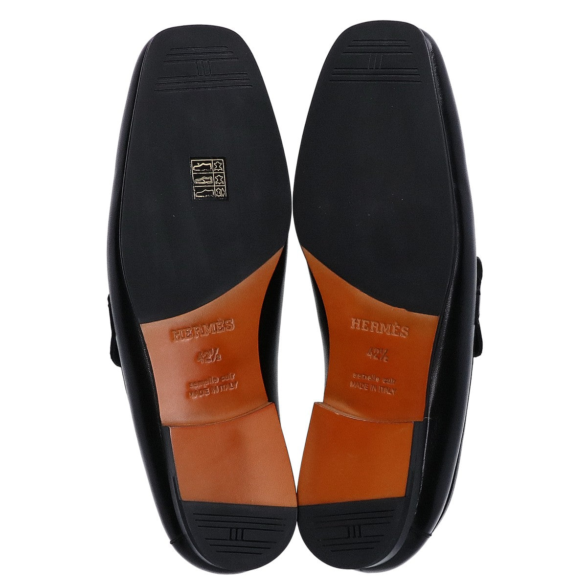 HERMES エルメス 新品未使用 チャーリー ソーブラック ケリー金具 モカシンローファー シューズ