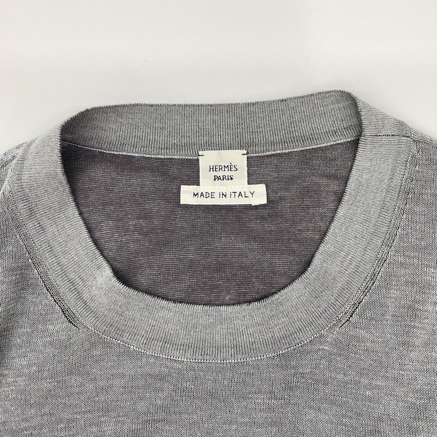HERMES エルメス 5H2653DJ カレーシュ コットン×シルク ハイゲージリブニット トップス