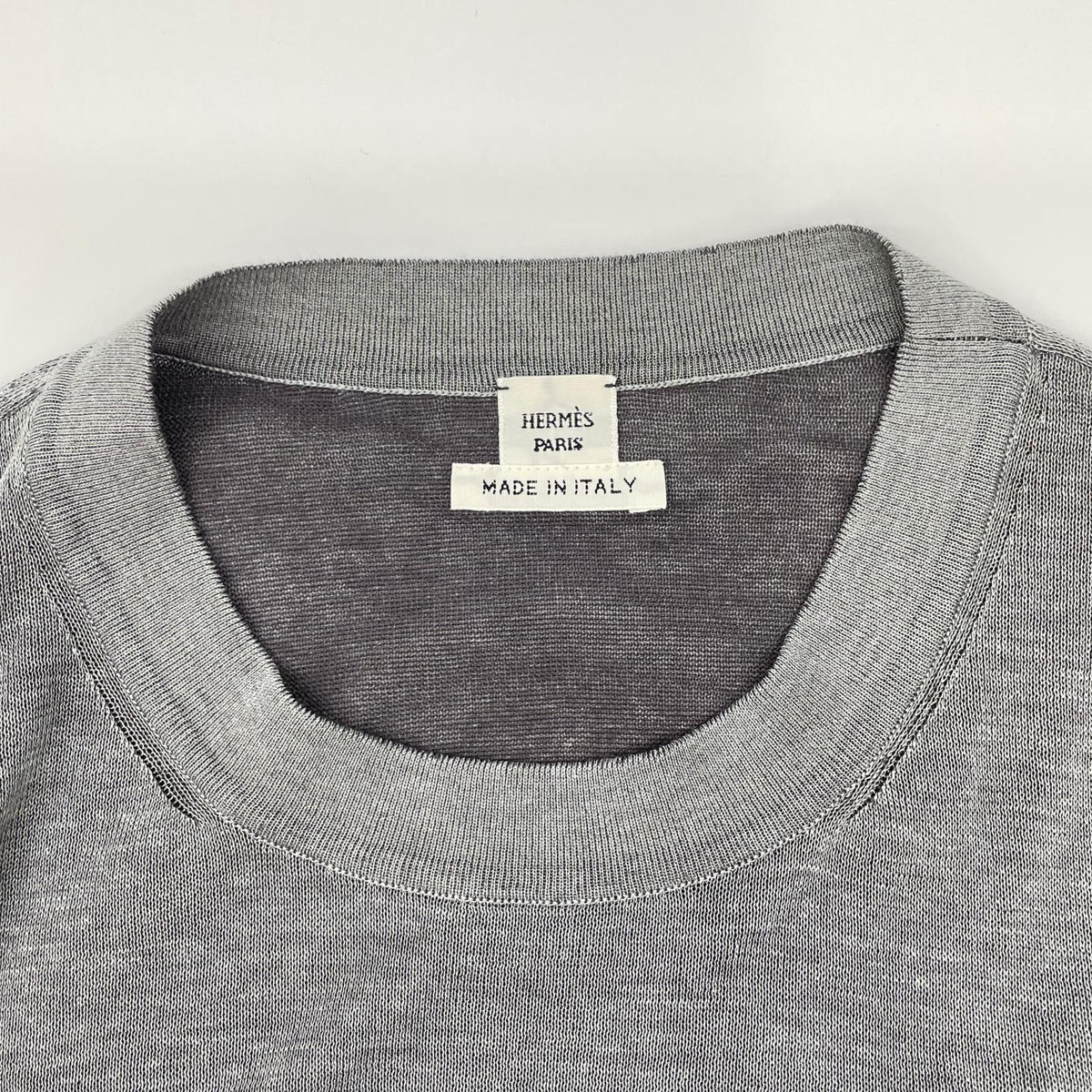 HERMES Hermès 5H2653DJ Calèche Cotton-silk high-gauge ribbed knit Tops