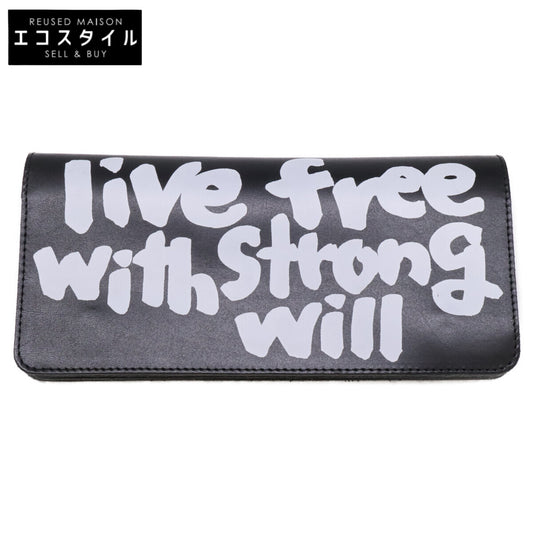 COMMEdesGARCONS コムデギャルソン 【新品同様】OZ-K917-051-1-1 Live Free With Strong Will Portafogli Wallet 長財布 長財布（小銭入れあり）