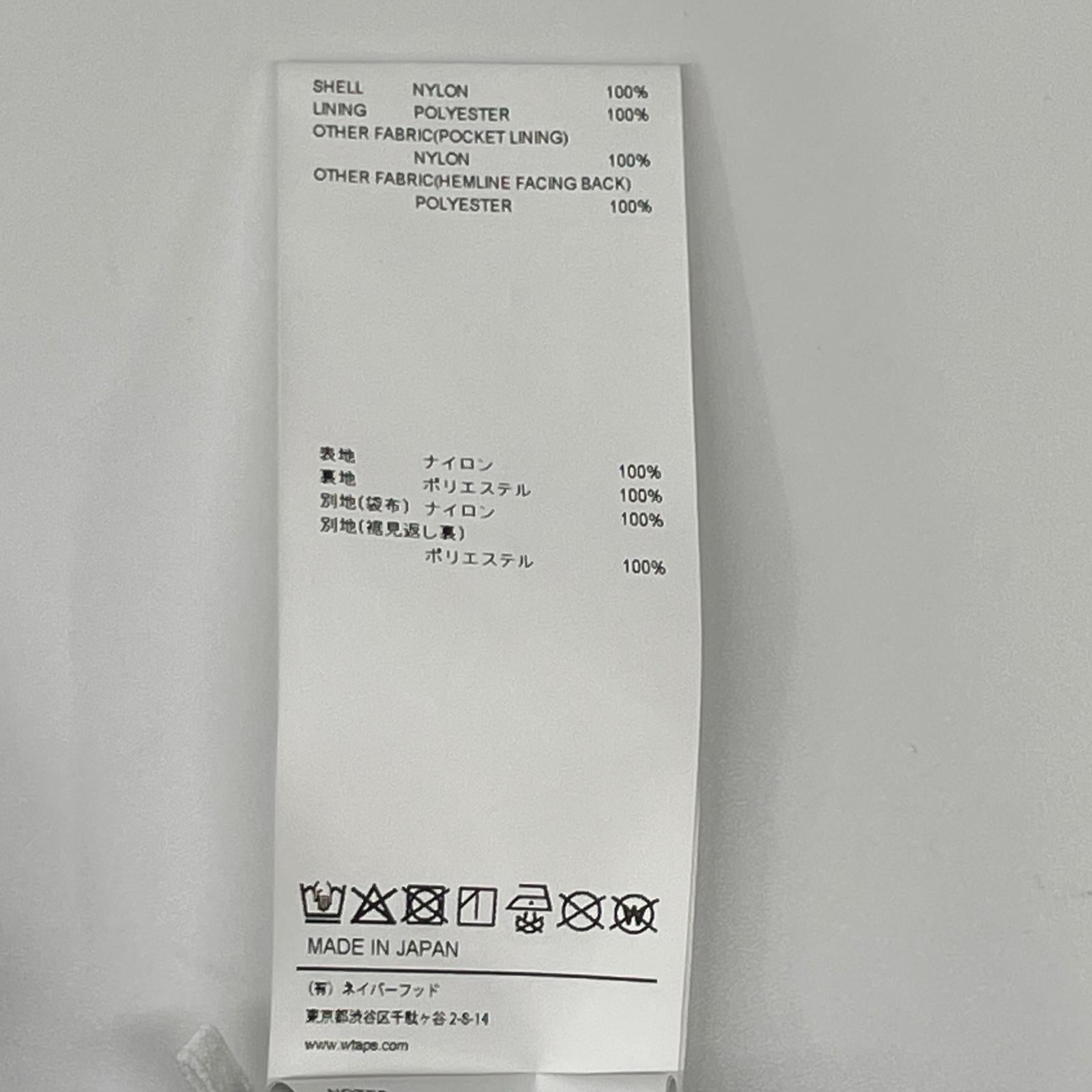 (W)TAPS ダブルタップス 26SS 261CWDT-JKM01 ブラック ナイロン トラックジャケット ジャケット
