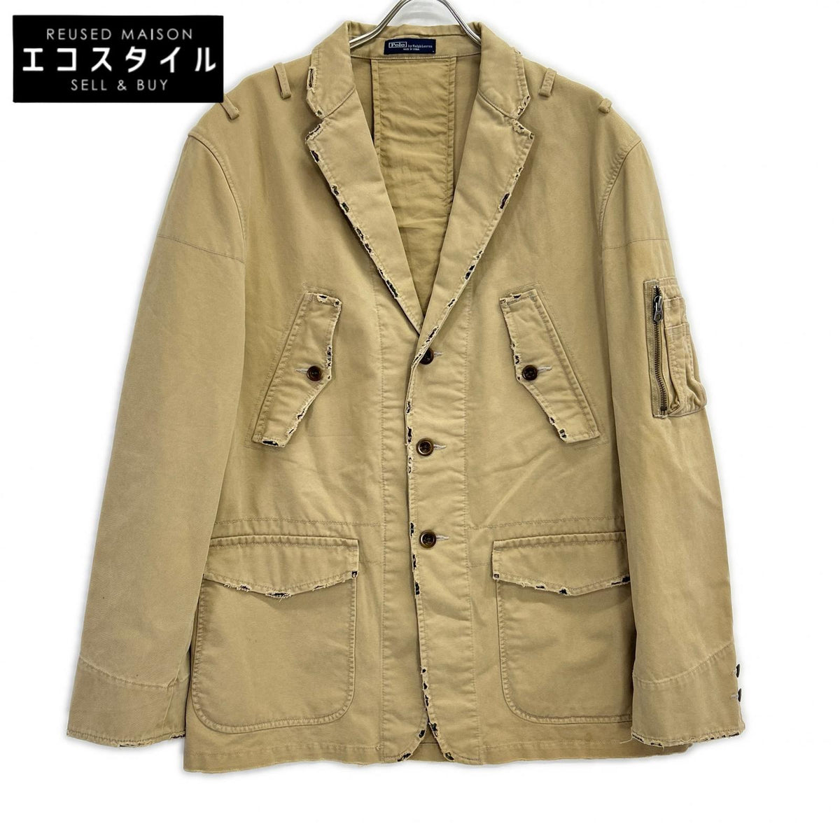 POLObyRalphLauren ポロラルフローレン 00s USEDリペア加工 MA-1デザイン ハンディングジャケット ジャケット