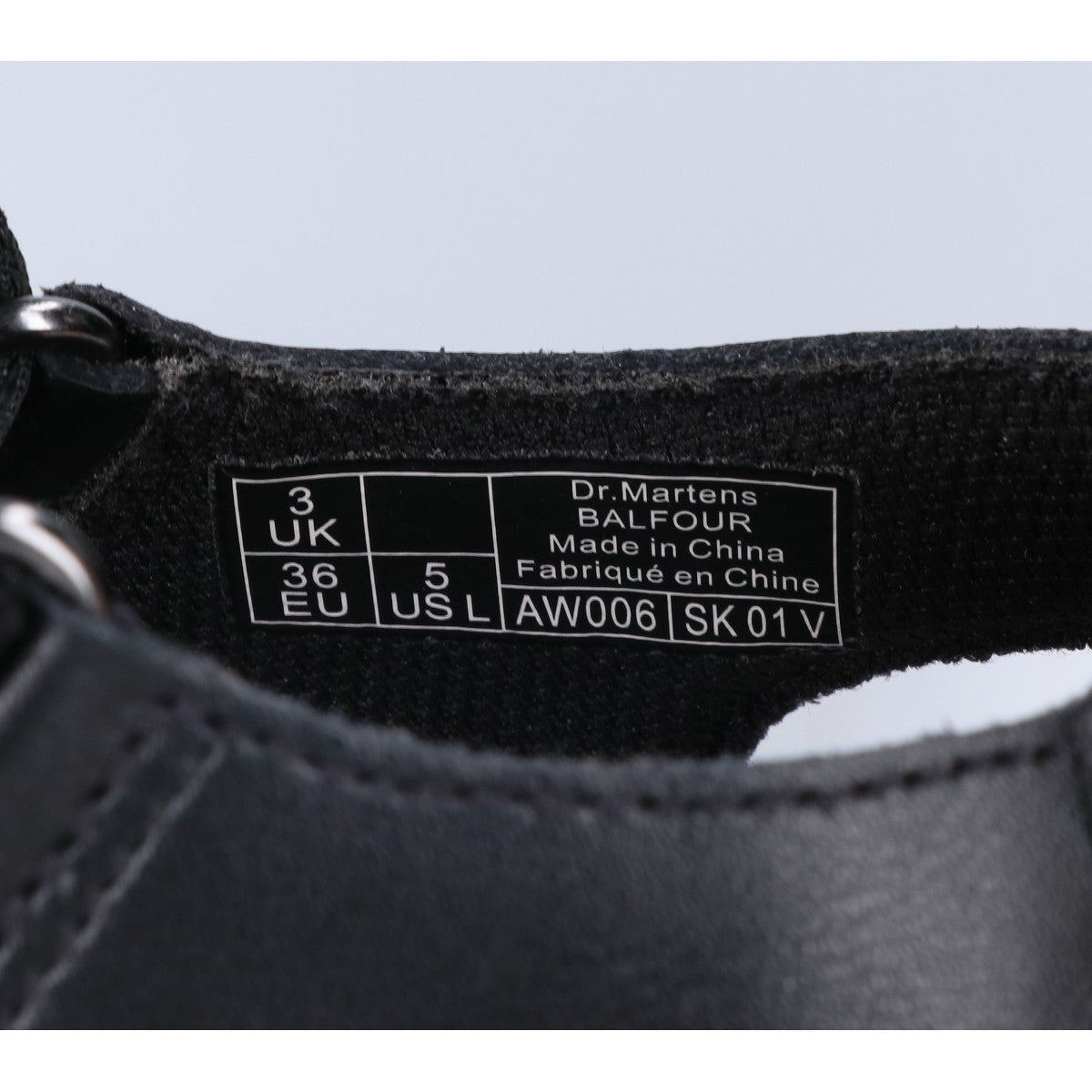 Dr.Martens ドクターマーチン 21702001 BALFOUR/バルフォア ブラック PUレザー ラバーソール サンダル シューズ