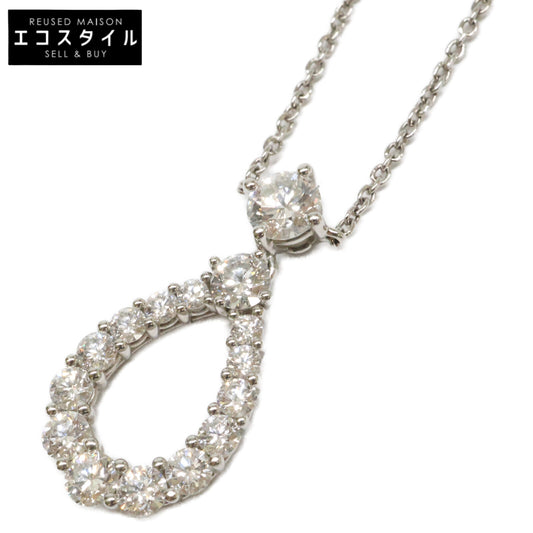 HARRY WINSTON Harry Winston PT950 Loop Pendant Extra Large Diamond Necklace