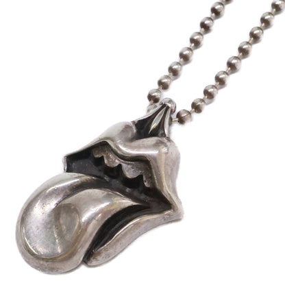 Chrome hearts クロムハーツ 925 ローリングストーンズ リップ&タン トップ＆ボールチェーン ペンダント ネックレス