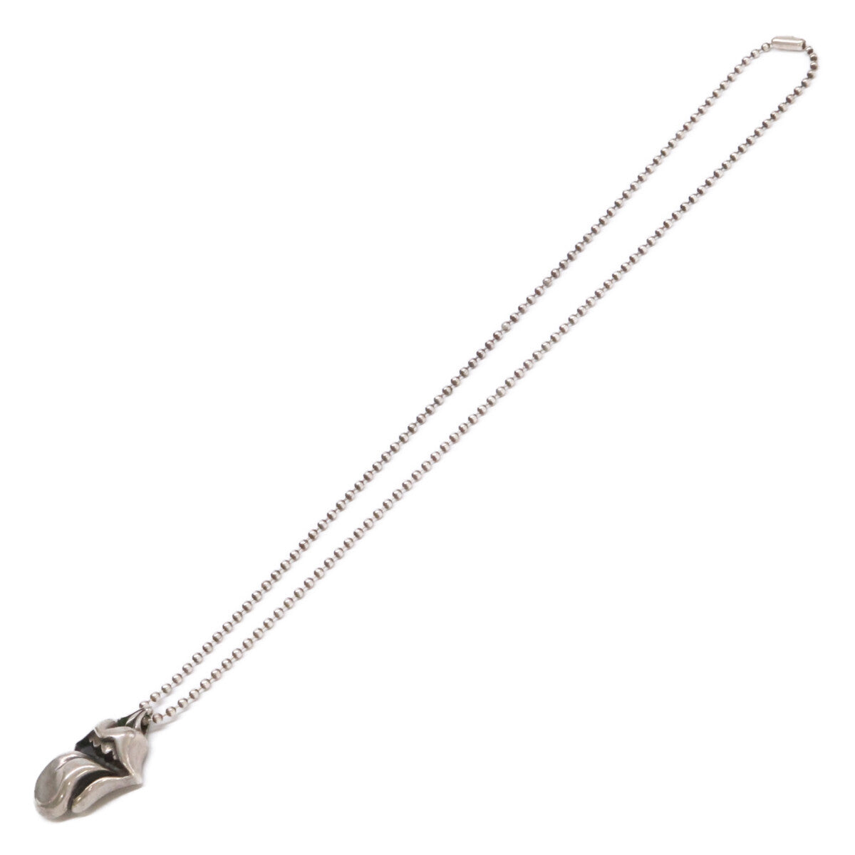 Chrome hearts クロムハーツ 925 ローリングストーンズ リップ&タン トップ＆ボールチェーン ペンダント ネックレス