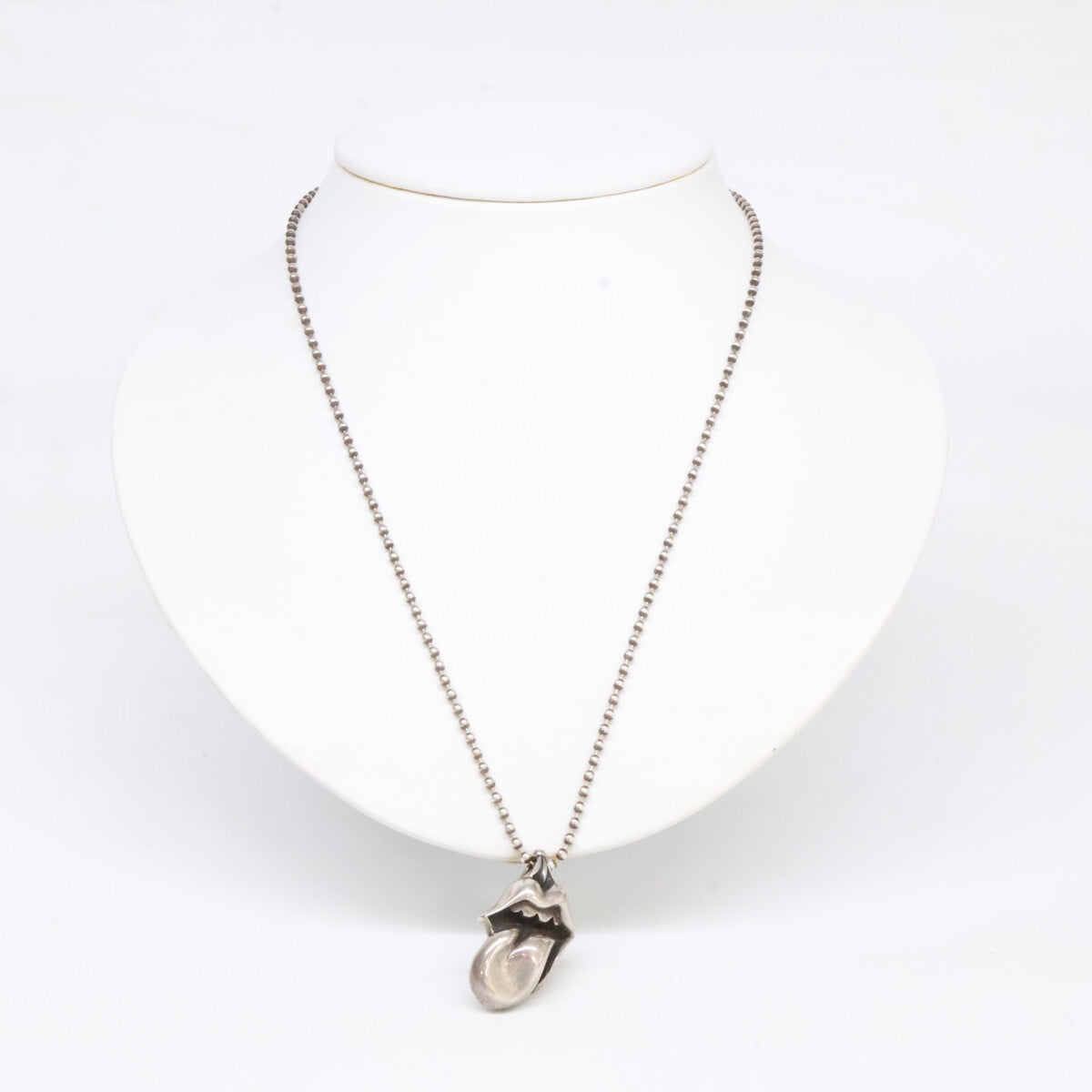 Chrome hearts クロムハーツ 925 ローリングストーンズ リップ&タン トップ＆ボールチェーン ペンダント ネックレス
