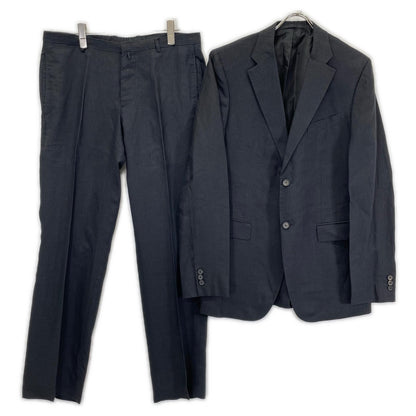 JILSANDER ジルサンダー M330400 ブラック ウールリネン ピンストライプ スーツ スーツ セットアップ