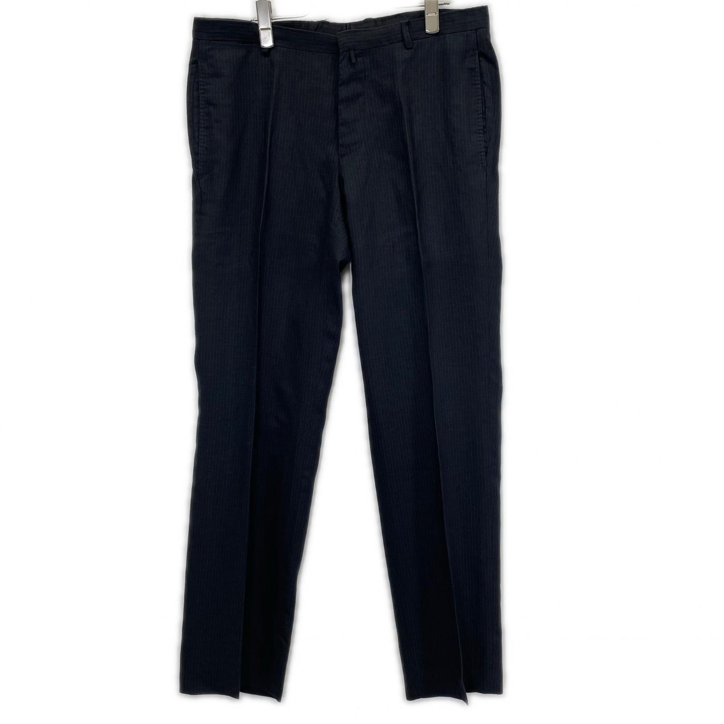 JILSANDER ジルサンダー M330400 ブラック ウールリネン ピンストライプ スーツ スーツ セットアップ
