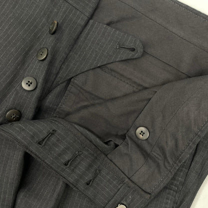 JILSANDER ジルサンダー M330400 ブラック ウールリネン ピンストライプ スーツ スーツ セットアップ