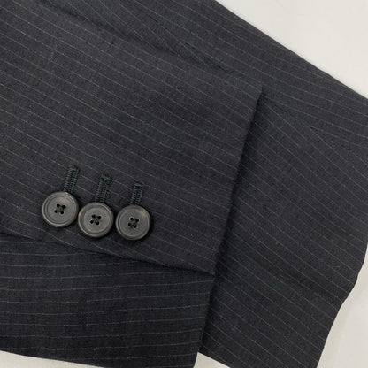 JILSANDER ジルサンダー M330400 ブラック ウールリネン ピンストライプ スーツ スーツ セットアップ