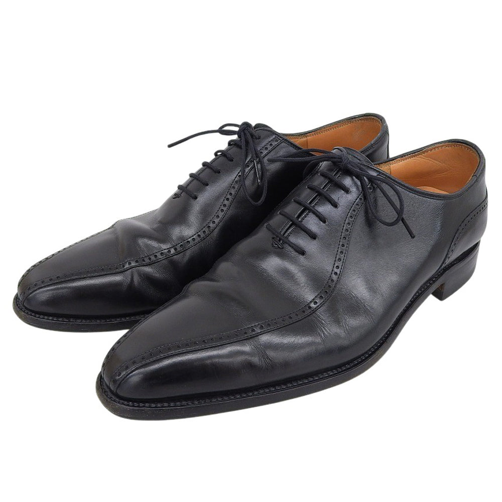 SCOTCH GRAIN スコッチグレイン スワールトゥ シューズ メンズ レザー ブラック 26.5cm相当 H-9038 シューズ