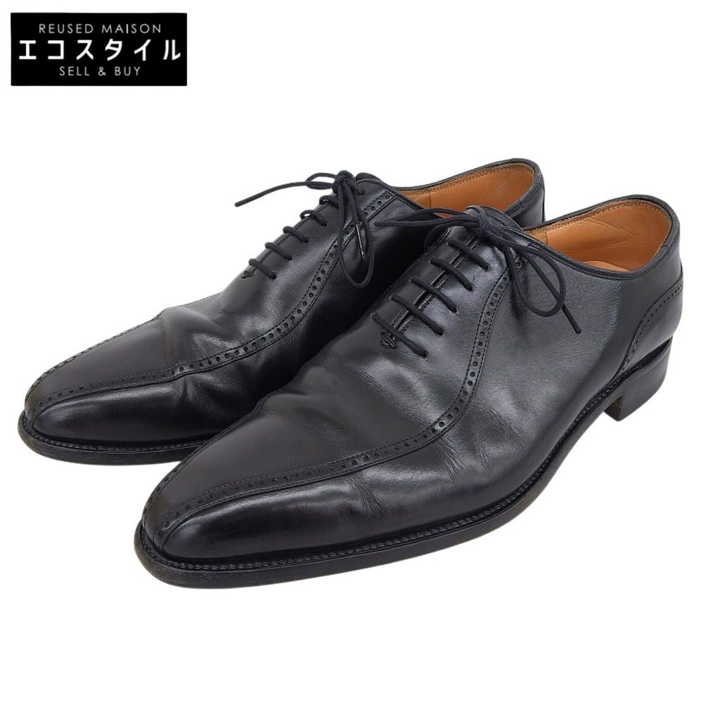 SCOTCH GRAIN スコッチグレイン スワールトゥ シューズ メンズ レザー ブラック 26.5cm相当 H-9038 シューズ